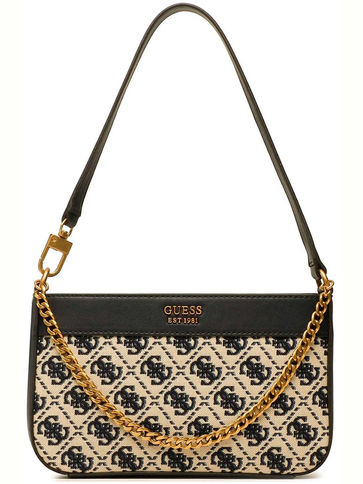 Guess Schultertasche in Beige/ Schwarz - (B)22 x (H)13 x (T)4 cm günstig kaufen onesize