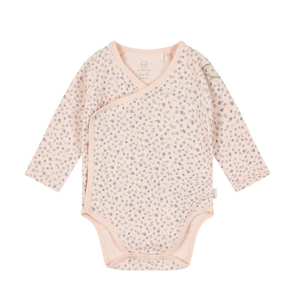 Wickelbody langarm, rosa für Mädchen