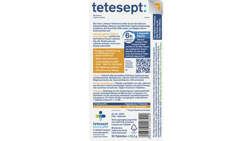 tetesept Laktase 7.000 Langzeit-Depot