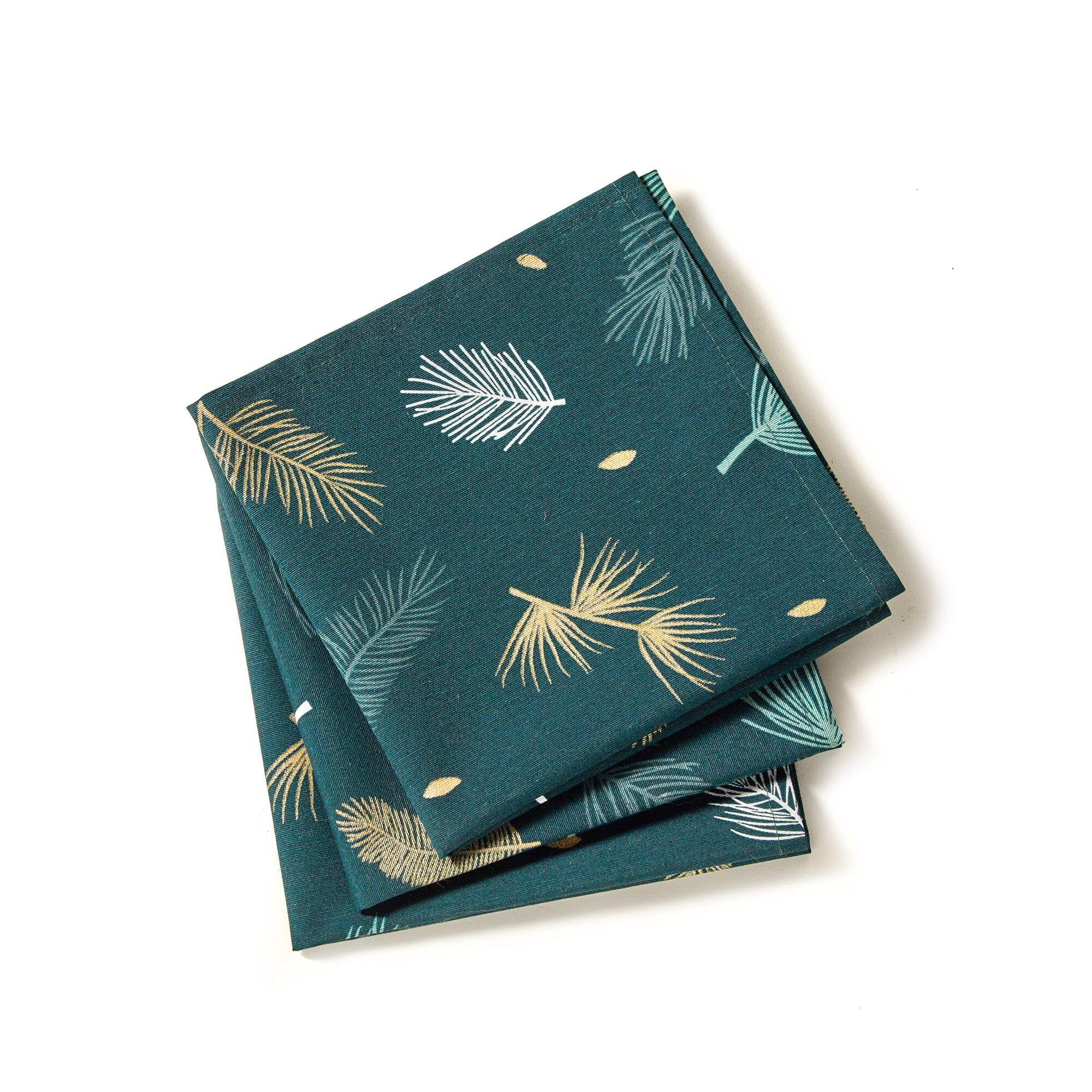 Nappe imprimée feuillage doré