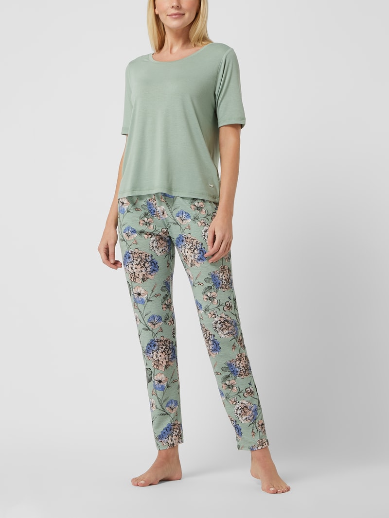 Pyjama mit Viskose-Anteil in grün