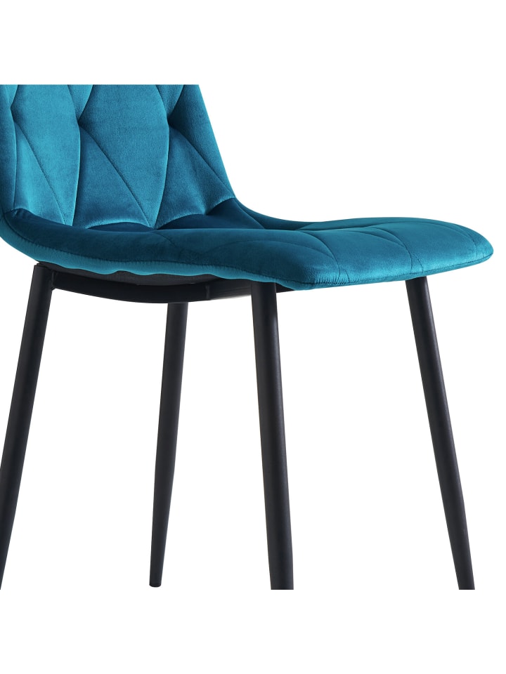 B&D Home Esszimmerstuhl VICKA in Petrol günstig kaufen 4 Stück