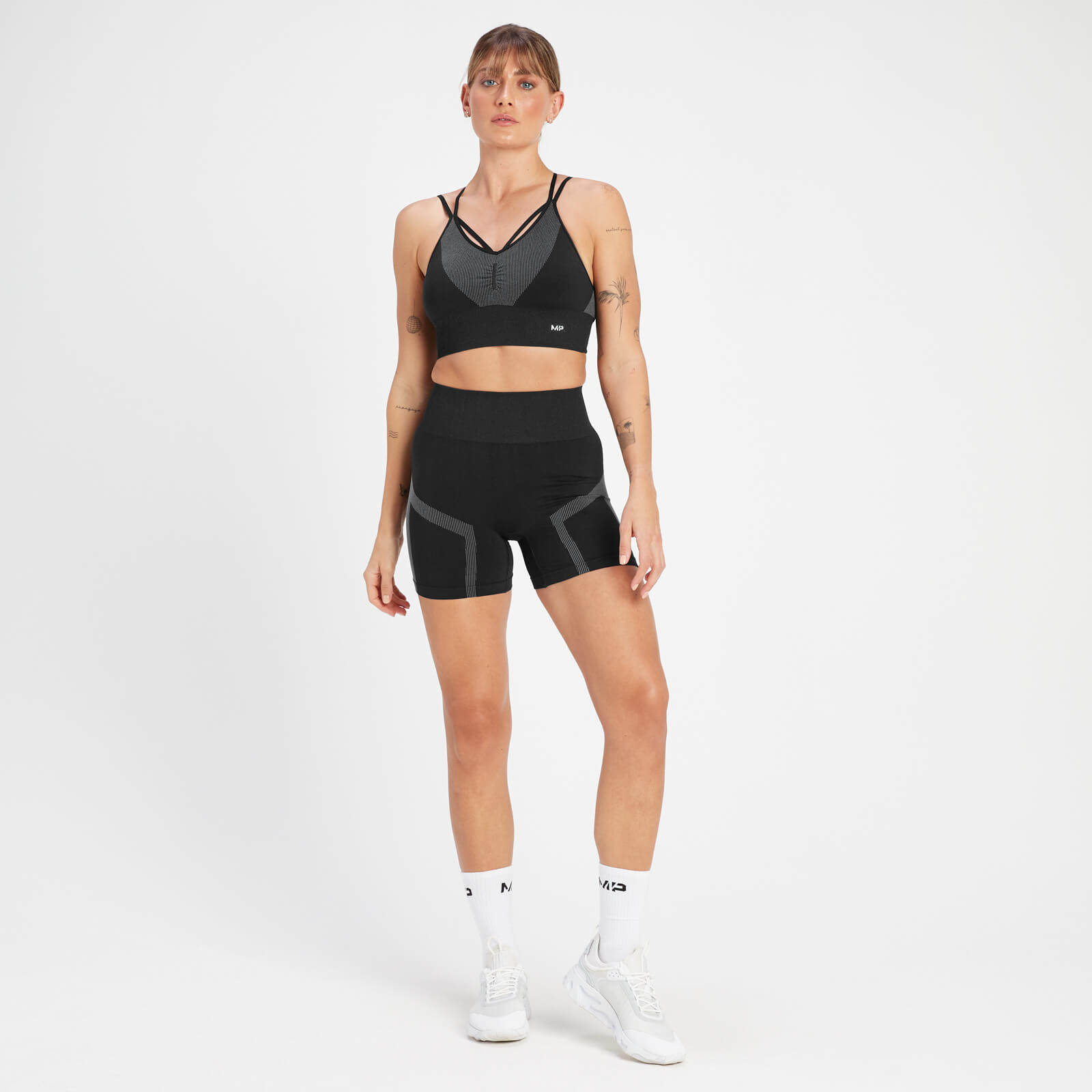 MP Women's Impact Scrunch Seamless Booty Shorts - Black