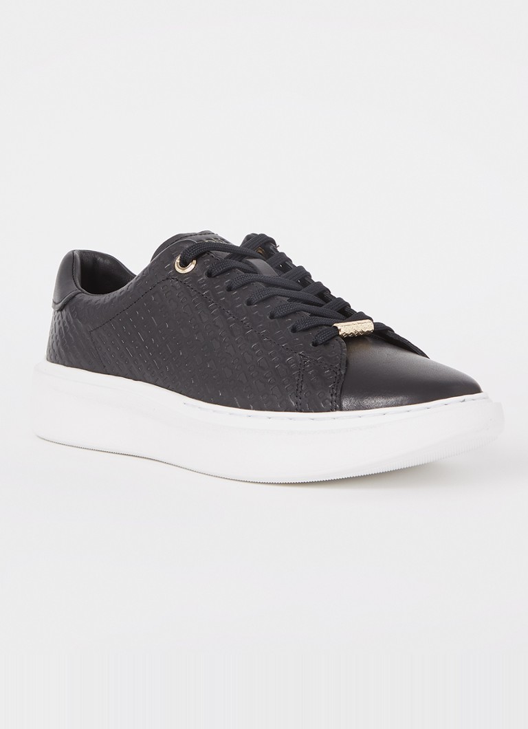 Pantofi HUGO BOSS din piele chihlimbar cu logo imprimat