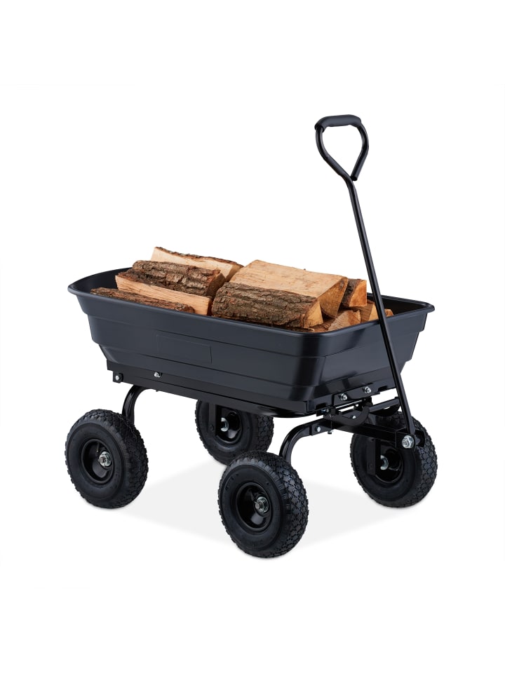 relaxdays Gartenwagen in Schwarz - 250 kg günstig kaufen onesize