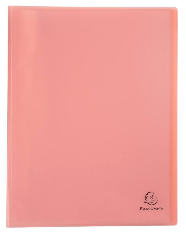 Exacompta Chromaline Pastel Präsentationsmappe 40 Taschen DIN A4 Koralle 10 Stück