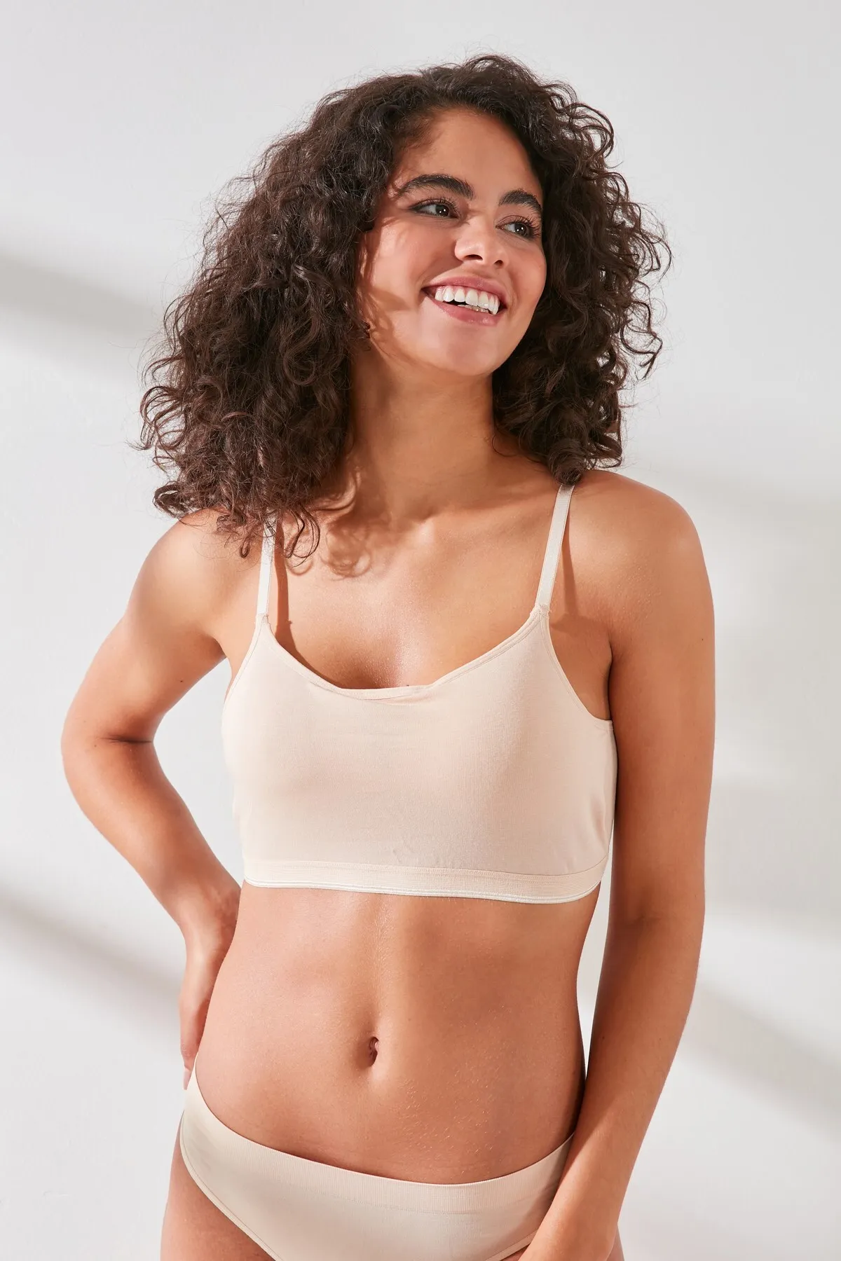 C&City  C11423 Damen-Bustier mit Modal-Baumwollüberzug, hautfarben
