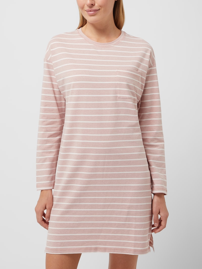 Nachthemd mit Streifenmuster in rosa