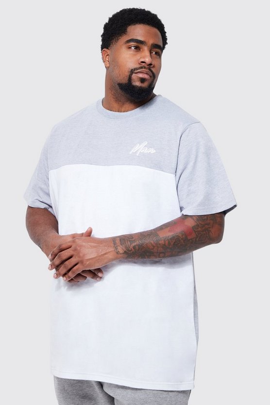 Plus Man Colorblock T-Shirt