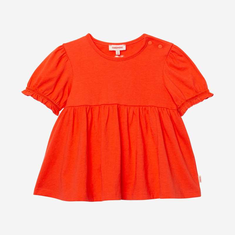 T-shirt bébé fille manches ballon orange Catimini