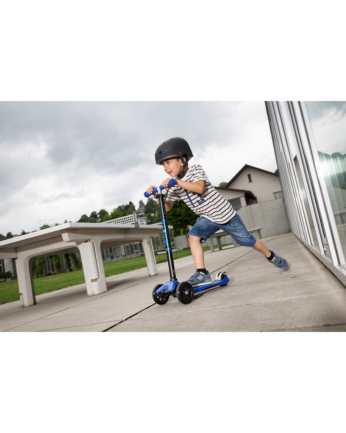 Twist-Scooter maxi micro mit T-Lenker, blau