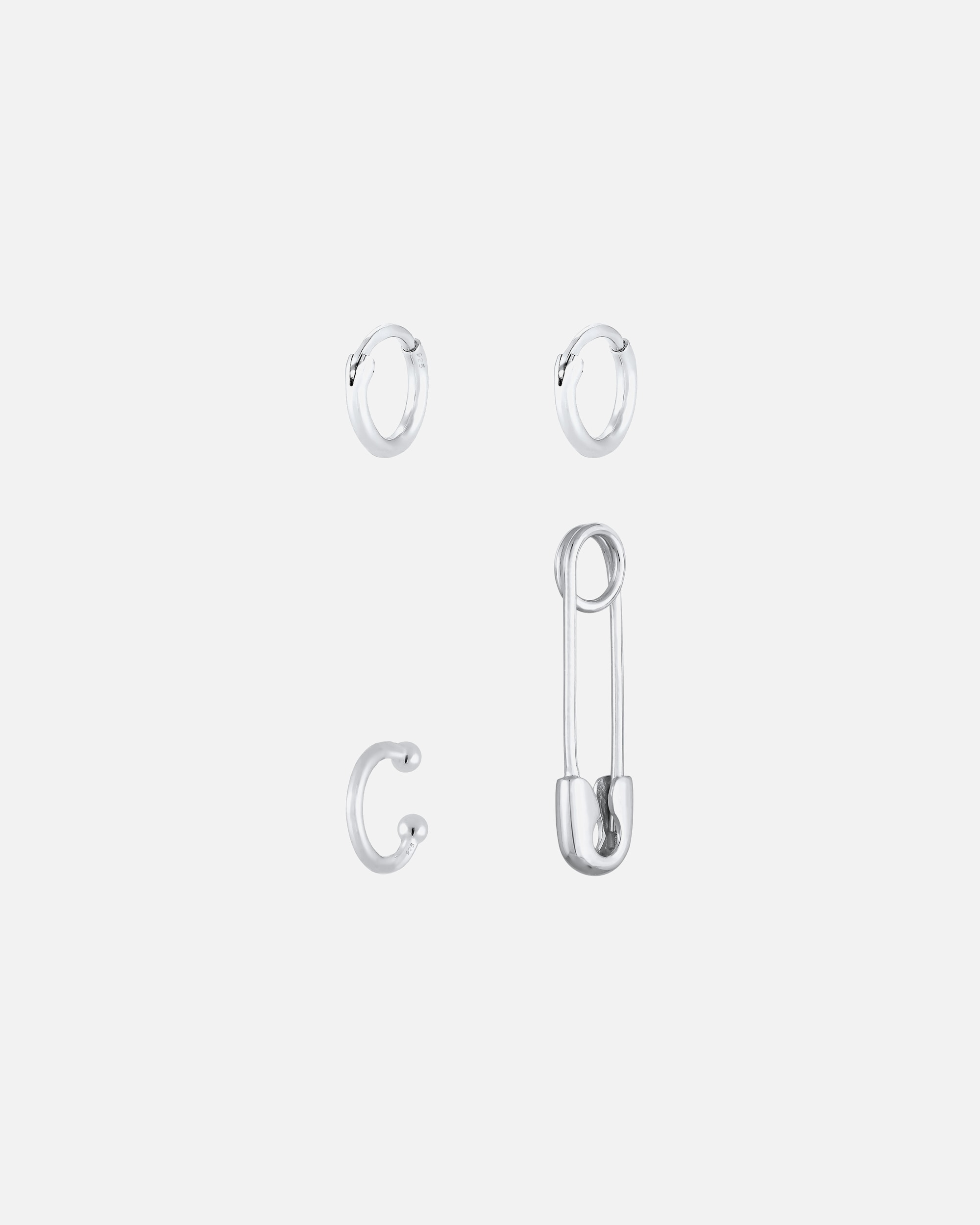 Ели женска зихерица за уши - (925/1000) сребро позлаћено