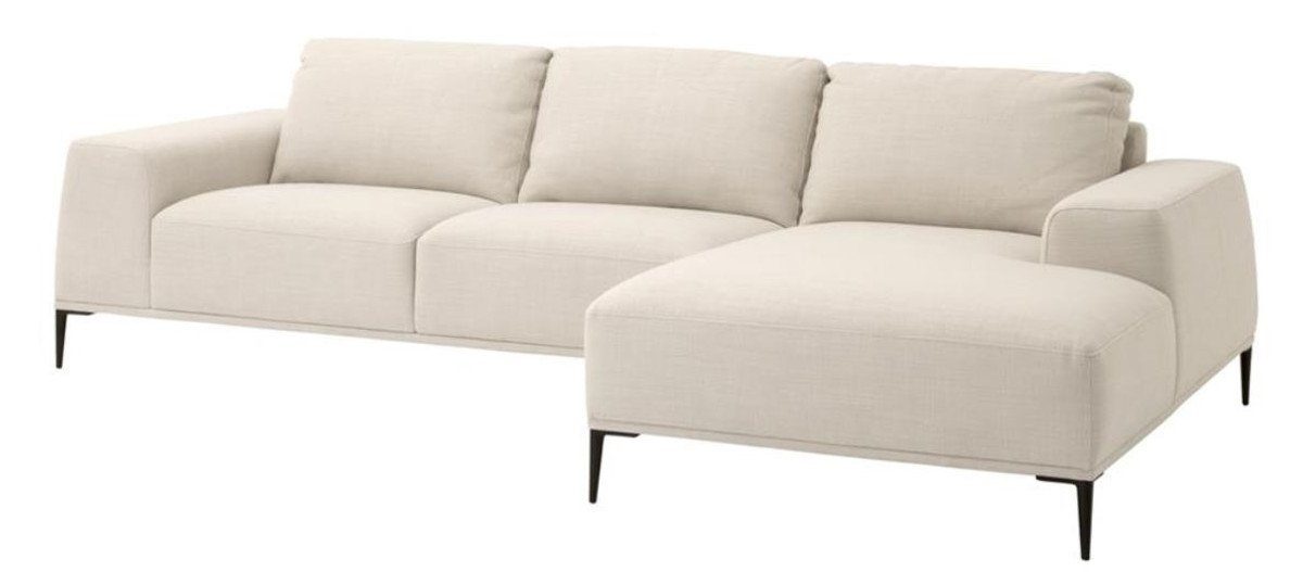 Casa Padrino Loungesofa Luxus Lounge Sofa Naturfarbig 285 x 164 x H. 80 cm - Luxus Kollektion