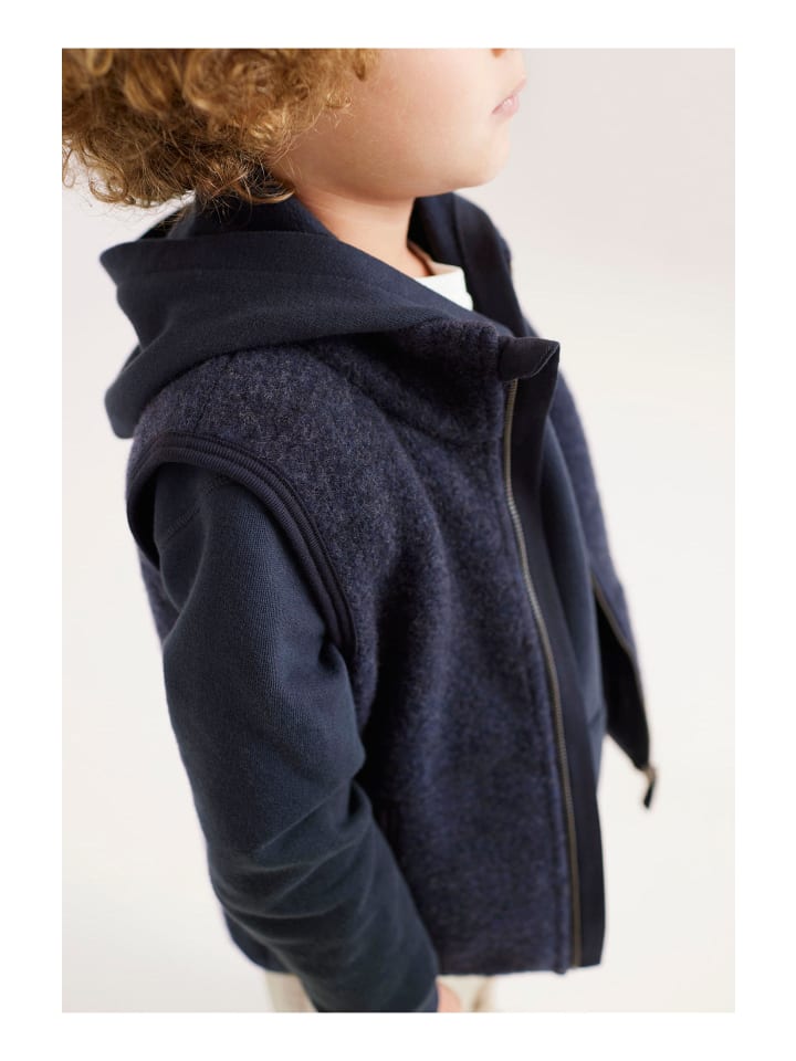 Hessnatur Wollfleece-Weste in dunkelblau günstig kaufen