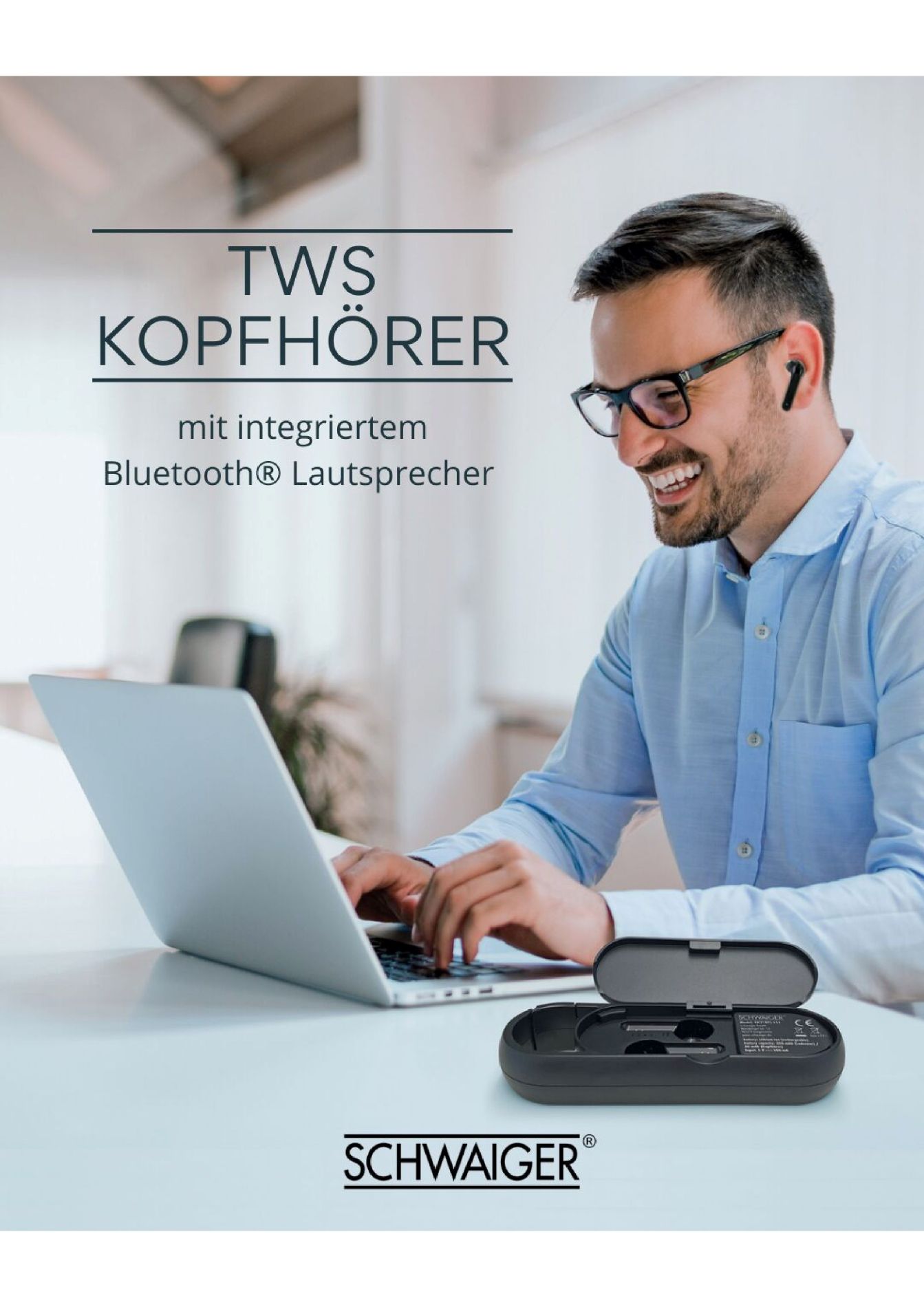 Schwaiger TWS Kopfhörer mit Bluetooth Lautsprecher