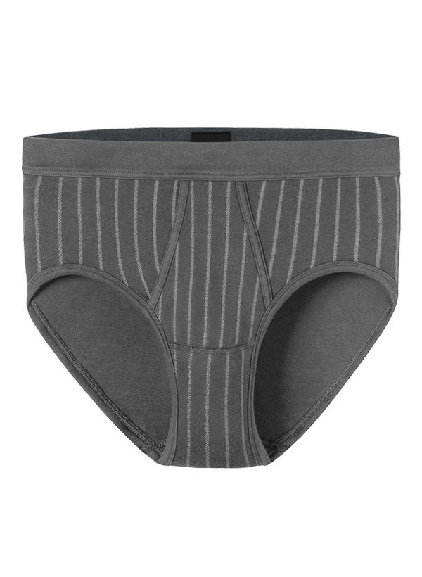 Schiesser, Slip, Bio Baumwoll-Stretch, anthra gestreift