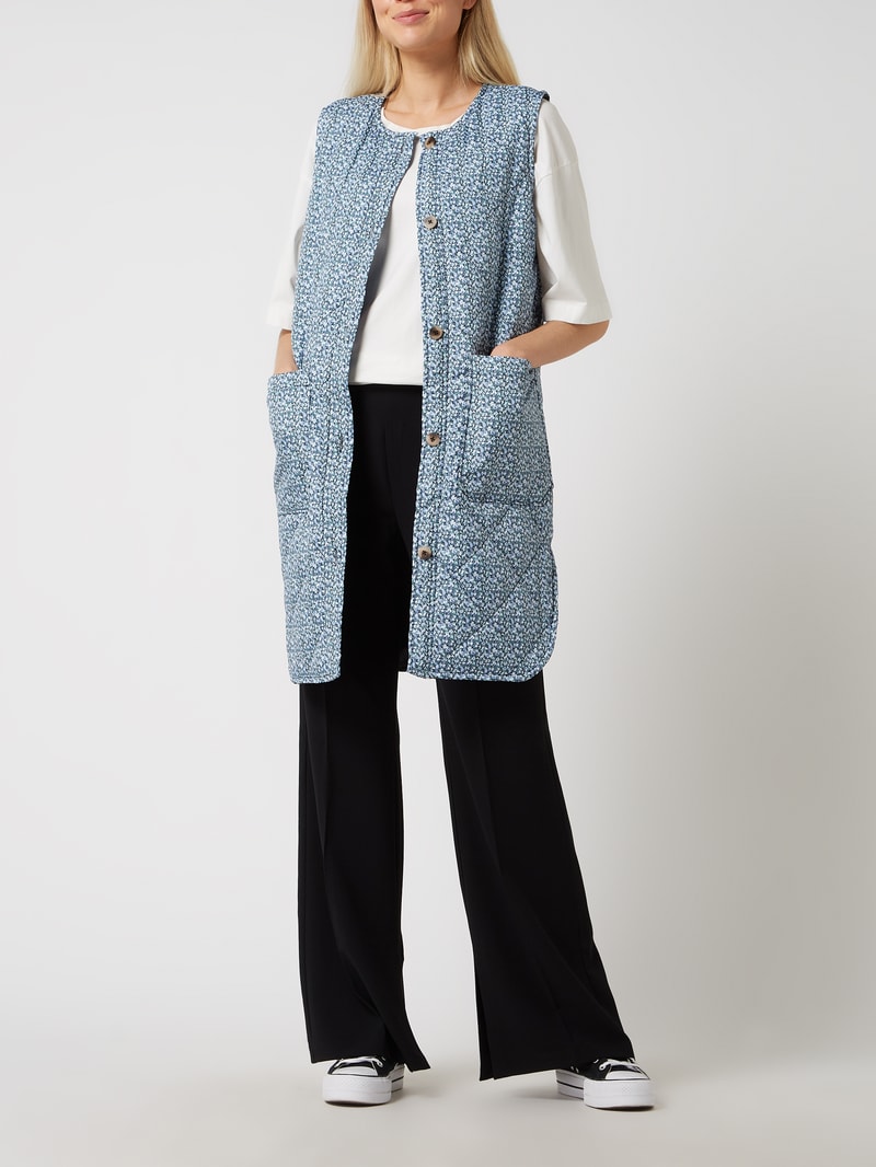 Steppweste mit Allover-Muster Modell 'Lica' in hellblau