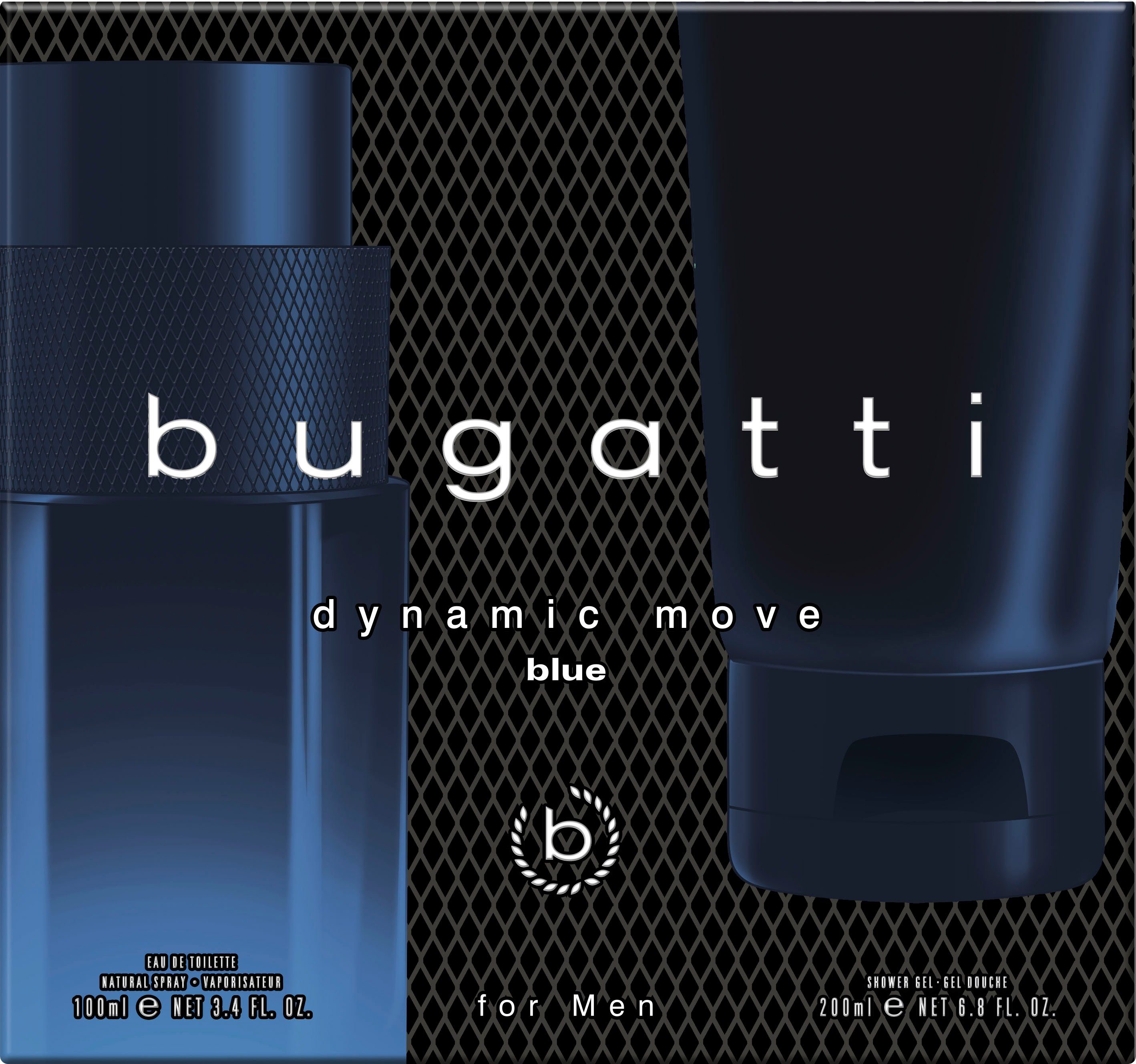 bugatti Eau de Toilette BUGATTI Dynamic Move man blue GP EdT 100ml + 200 ml SG, 2-tlg.