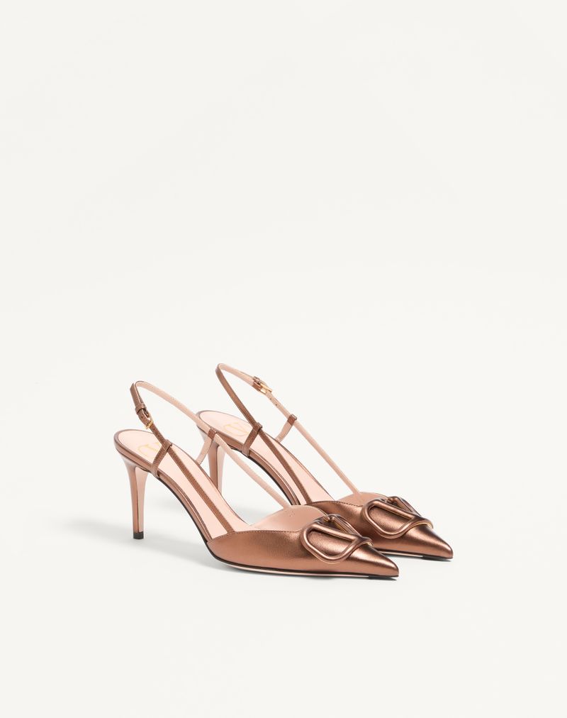 VLogo Signature Slingback-pumpe i 80 mm lamineret nappa