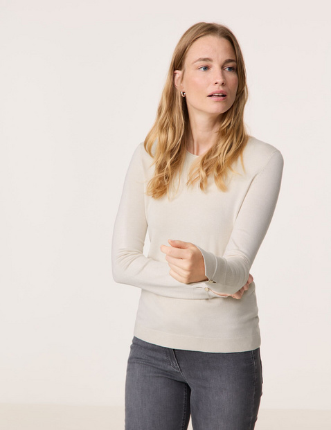 Langarmpullover aus nachhaltigem Feinstrick
