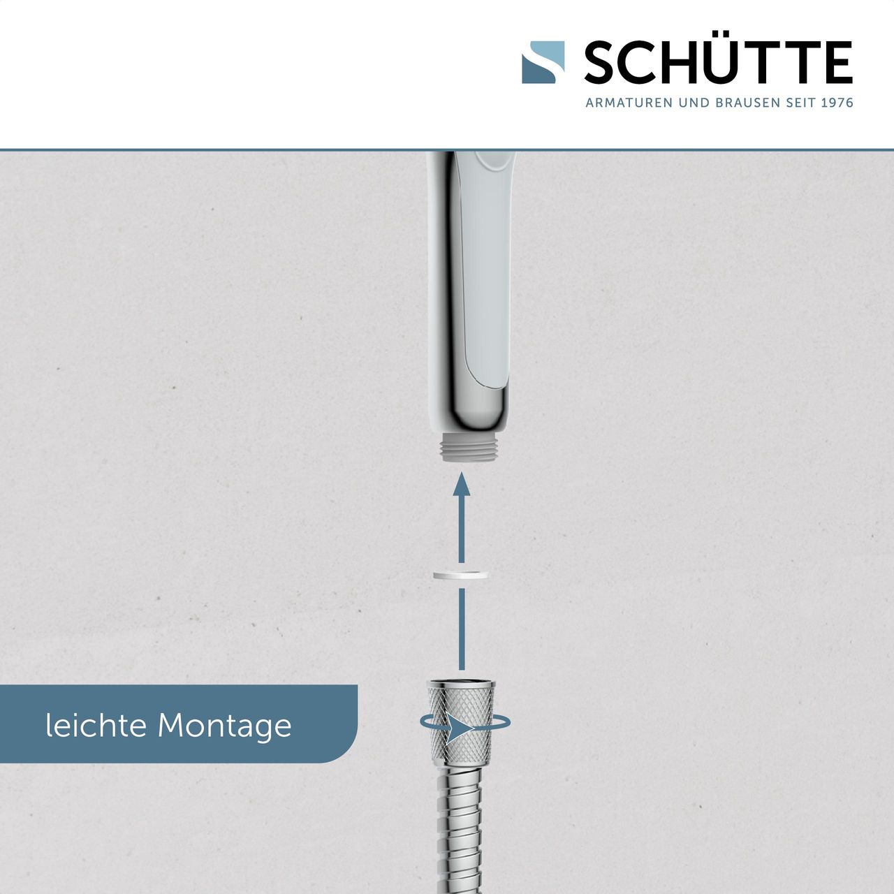 Schütte SIRANI Handbrause, Chrom/Hellgrau