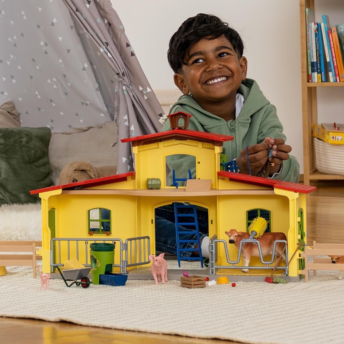 Sarcia.eu Spielfigur Schleich Farm World - Großer Bauernhof, + Zubehör, Figurenset 3+