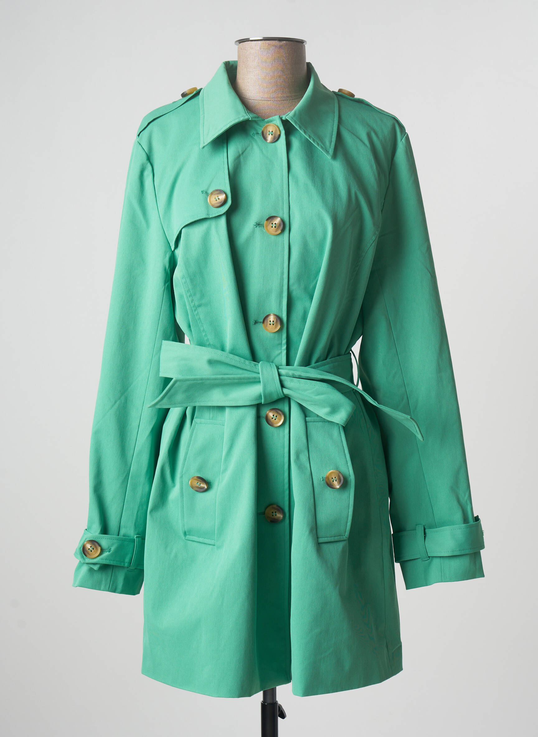 B Young Trenchs Femme couleur vert