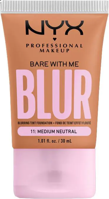 NYX Bare With Me Blur veido makiažo pagrindas vidutinio neutralumo