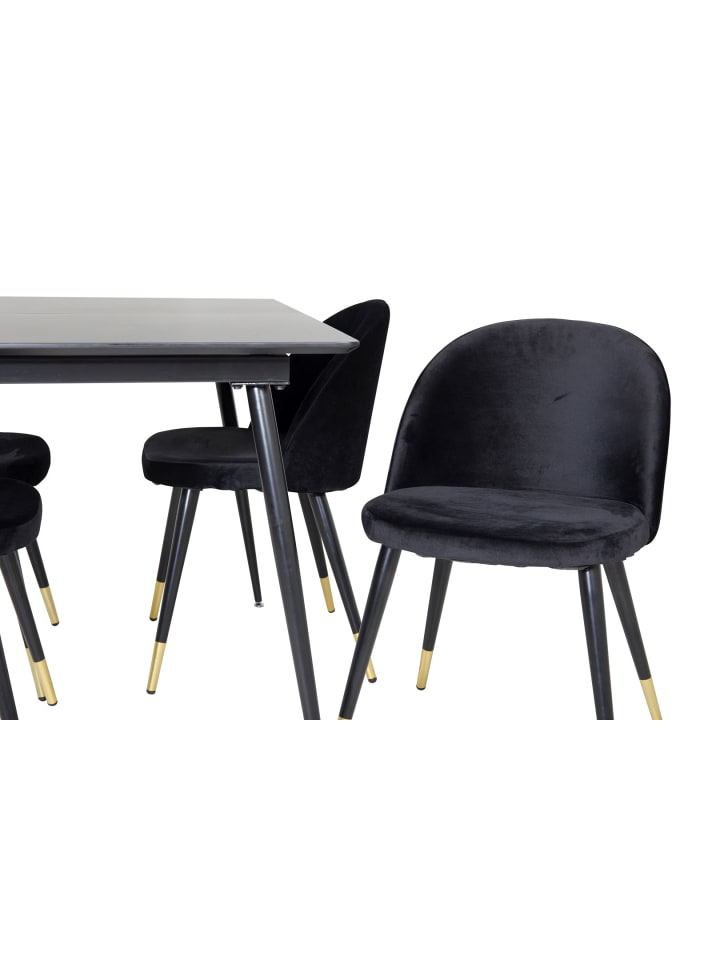 ebuy24 Essgruppe Silar 8 (5-teilig) Schwarz 90 x 120 cm günstig kaufen onesize