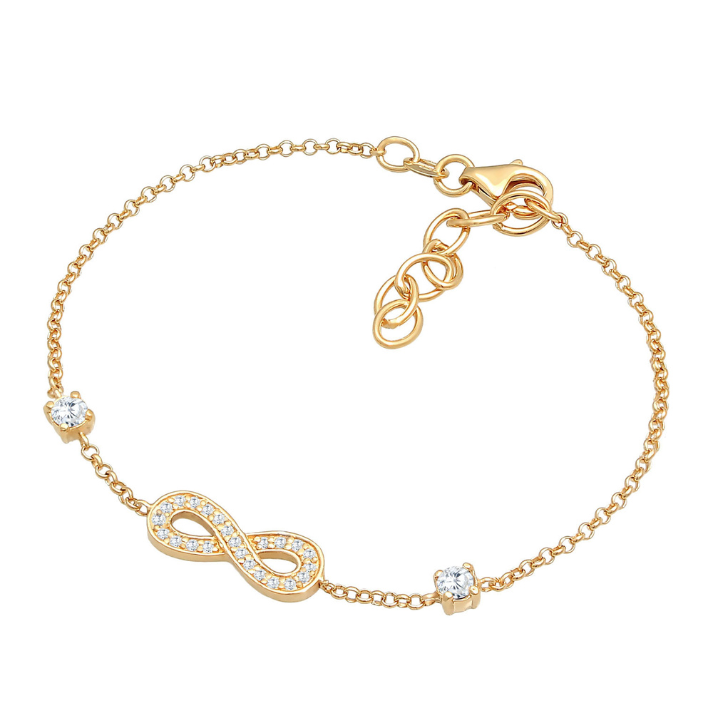 Nenalina Nenalina Bracelet Infinity Unendlichkeit Zirkonia 925 Silber Bracelet