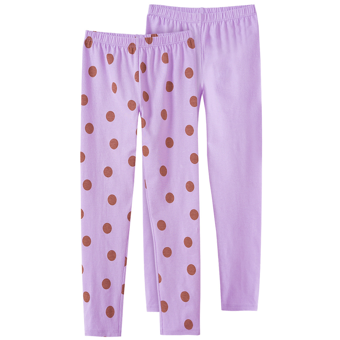 2 Mädchen Leggings mit Bio-Baumwolle