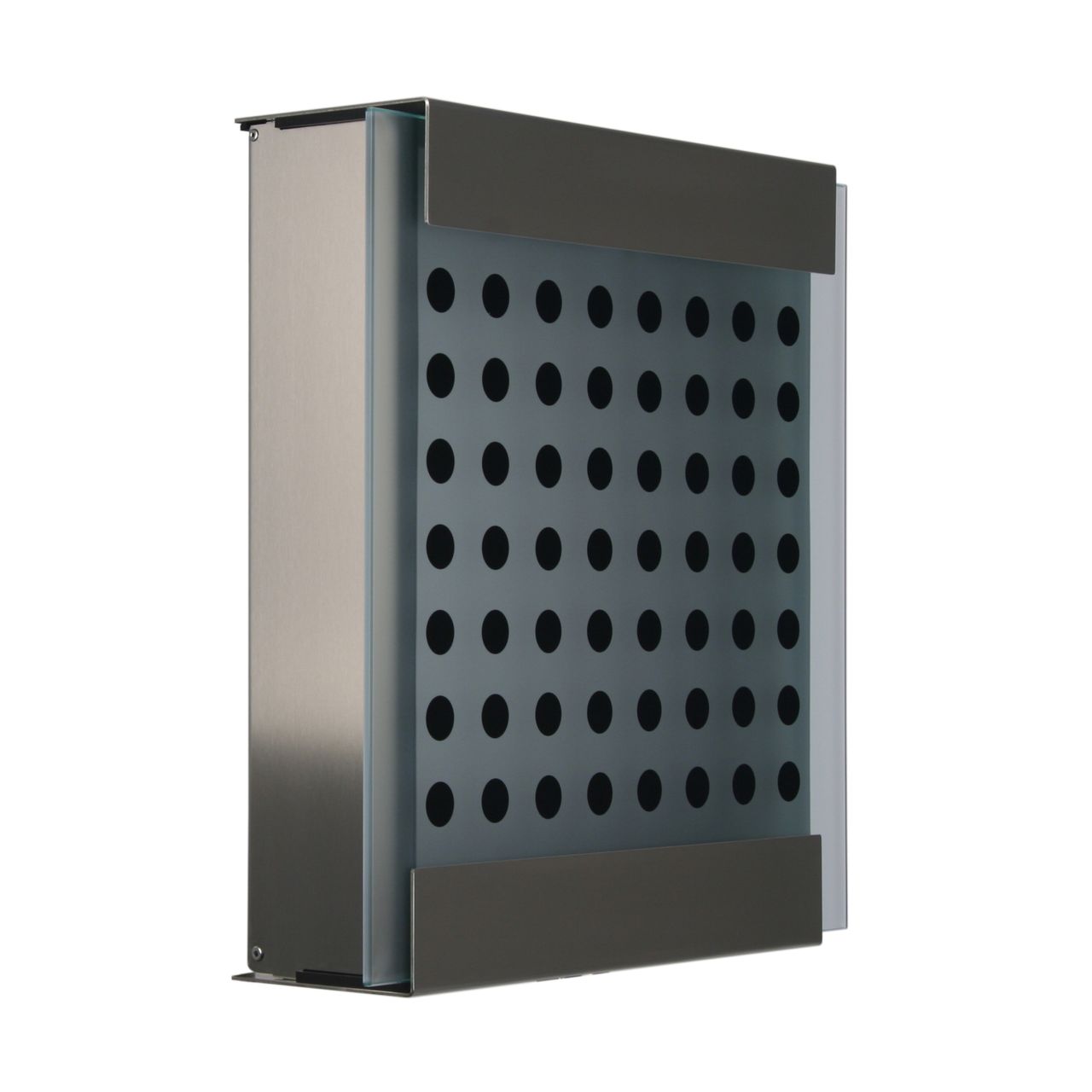 Keilbach Designprodukte Keilbach Briefkasten, Edelstahl, Glasfront schwarz