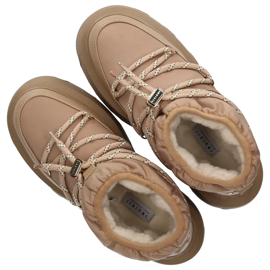 INUIKII - Snowboots ENDURANCE PUFFER Kalbsleder - beige