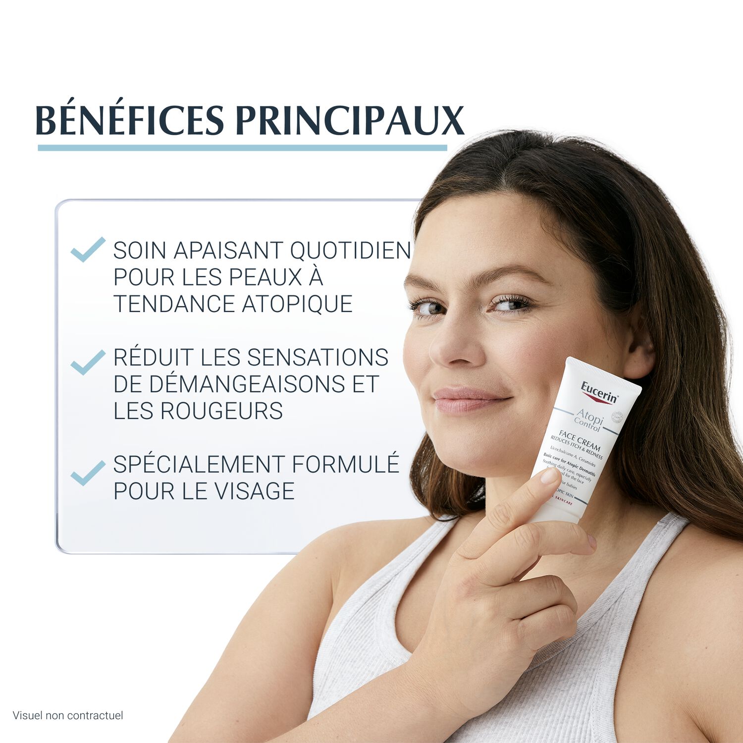 Eucerin Atopicontrol Crème Visage Calmante et Apaisante - Peaux Sèches à Atopiques