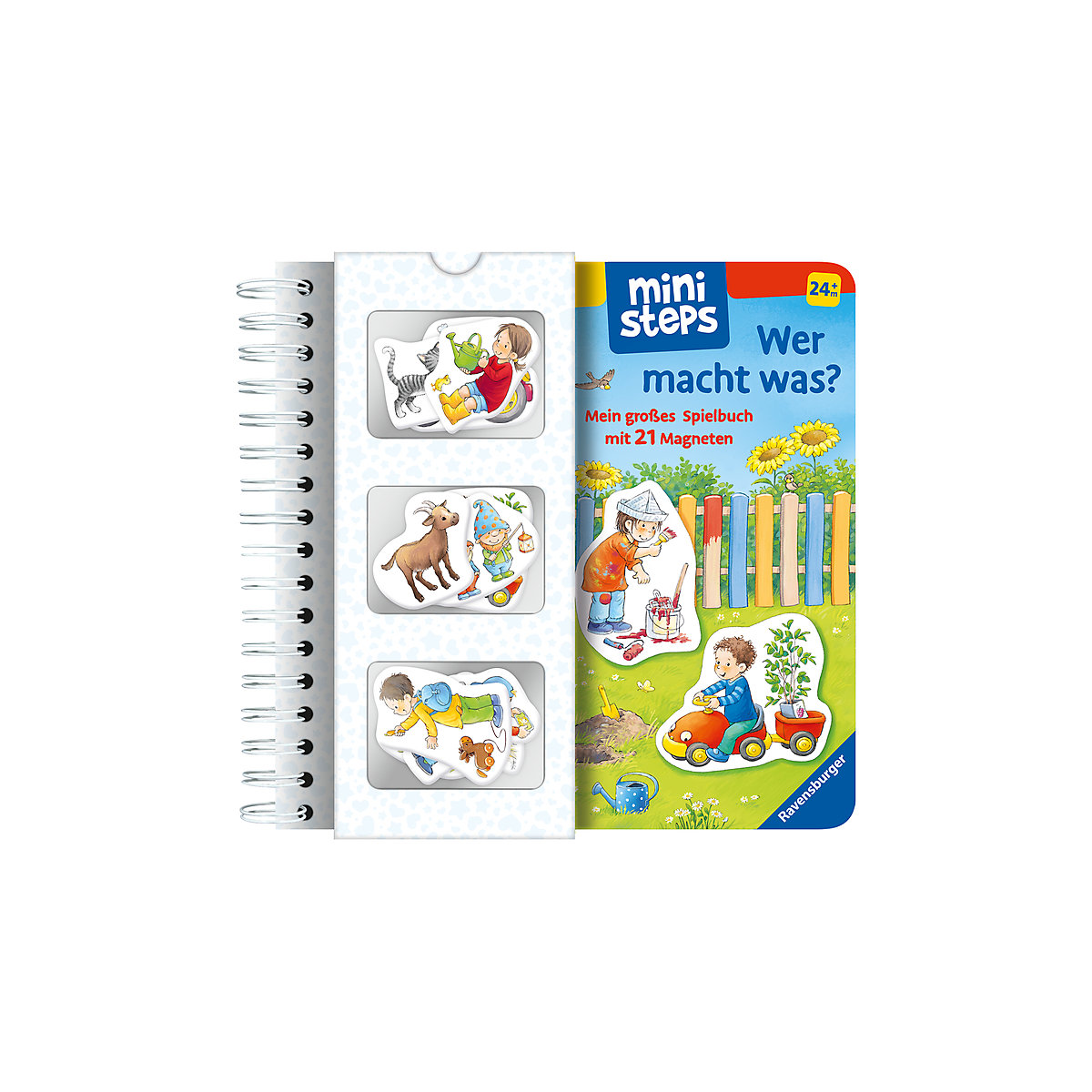 ministeps: Wer macht was Mein großes Spielbuch mit 21 Magneten