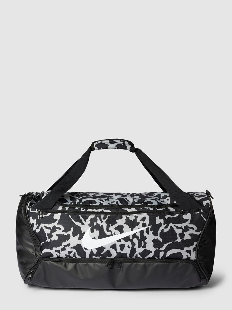 Weekender mit Label-Print Modell 'Brasilia' in schwarz