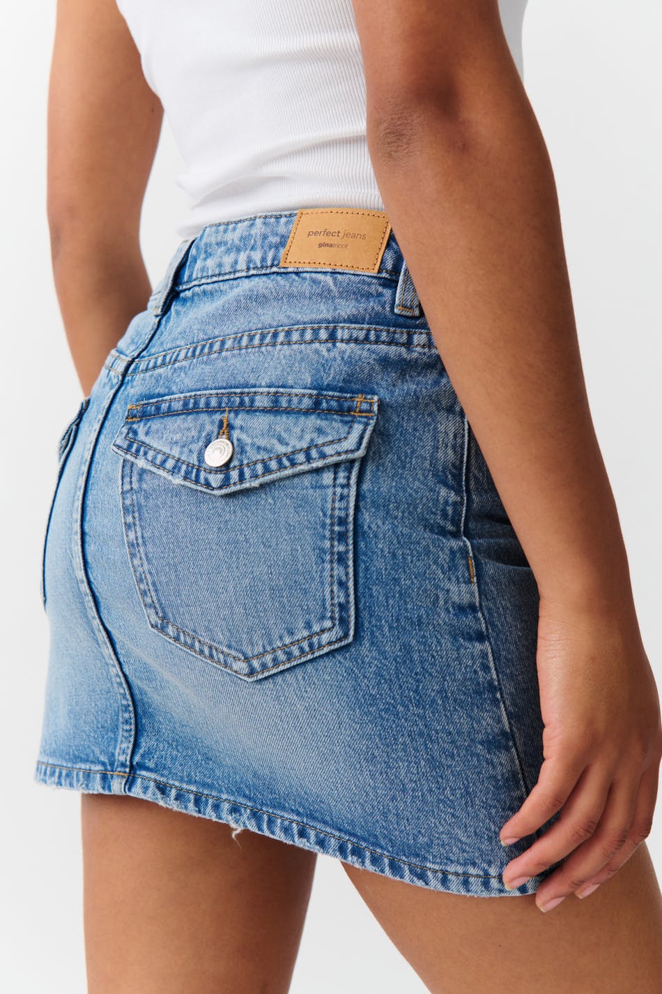 Y2k short denim skirt