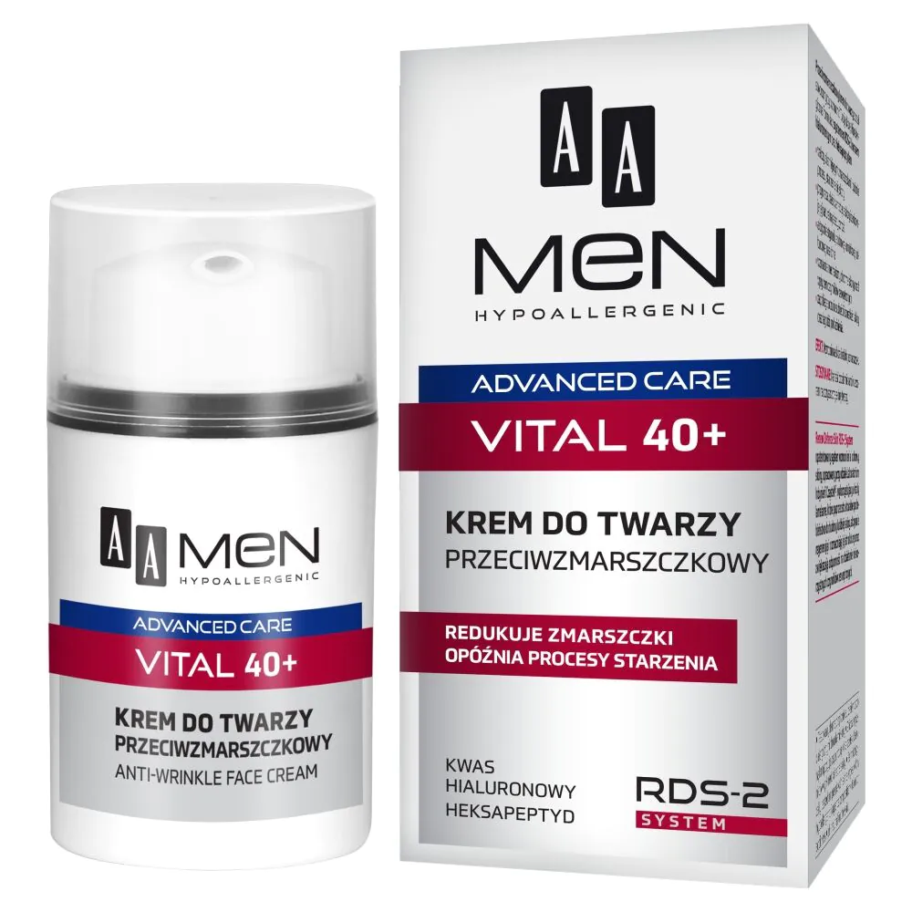 AA Men Advanced Care 40+ Vital krema za lice protiv bora