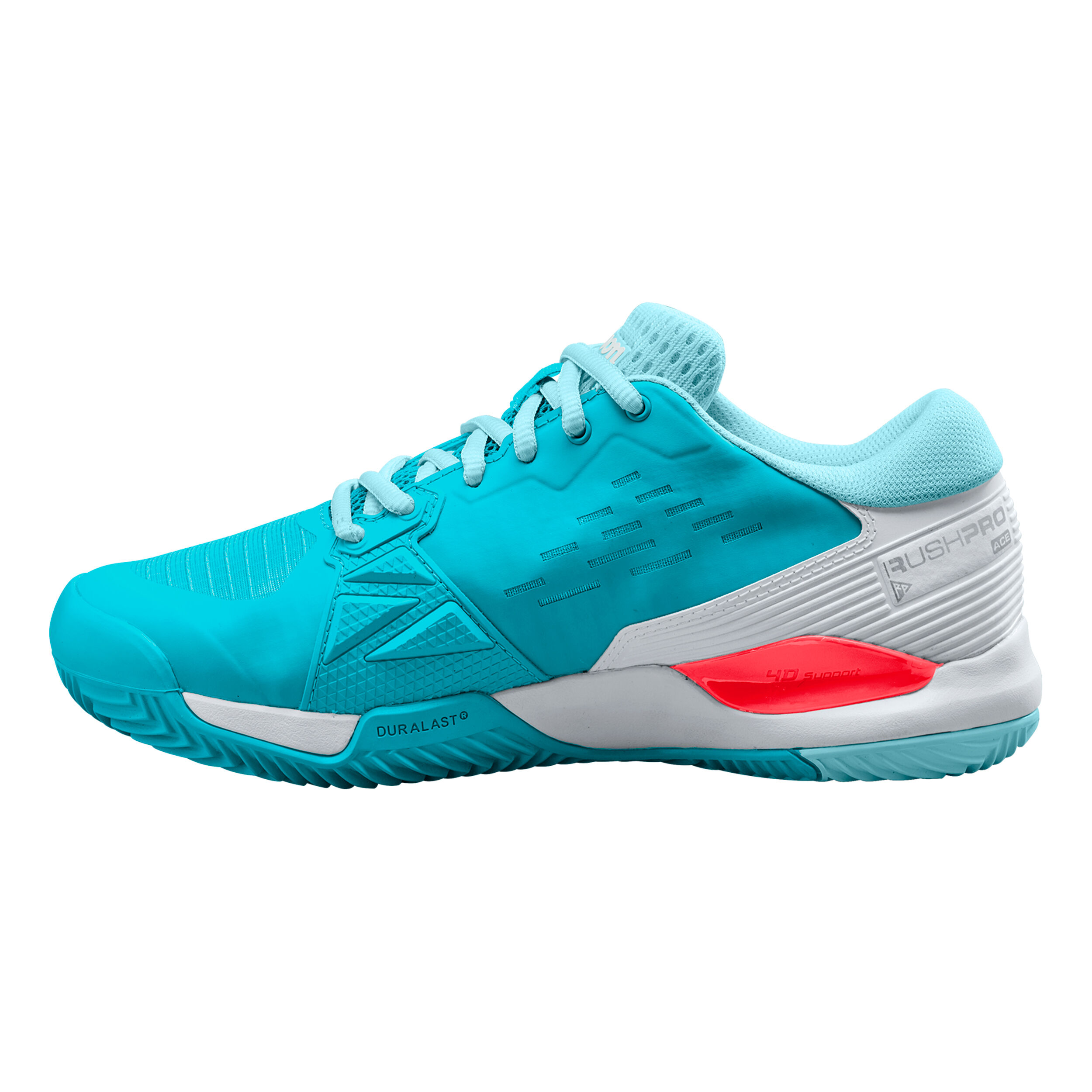 Rush Pro ACE Sandplatzschuh Damen - Türkis, Weiß