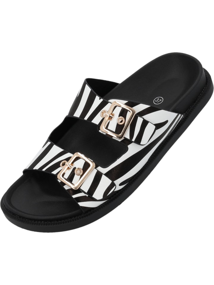 palado Pantoletten in black white günstig kaufen