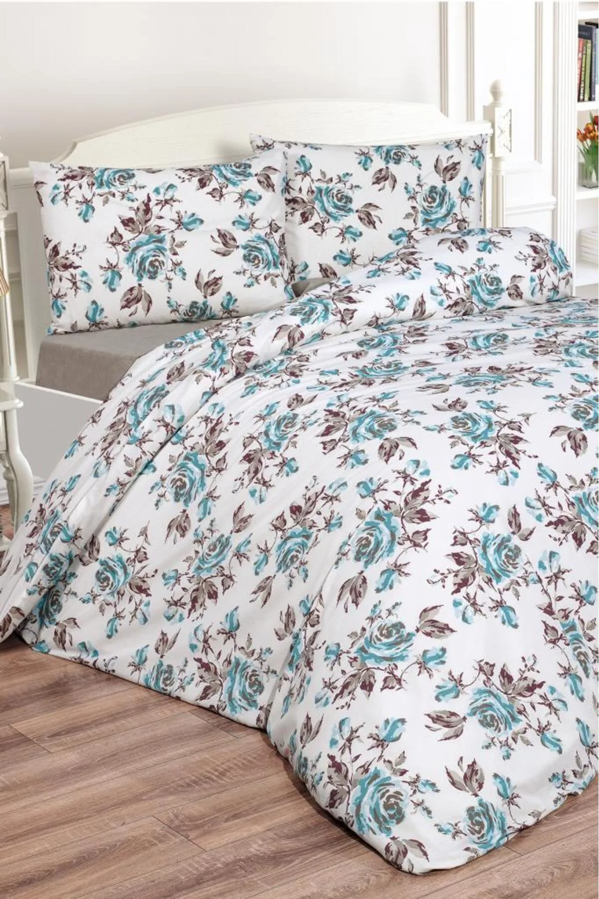 Çeyiz Diyarı  Bettwäsche Doppelbett - Blau - Gestreift