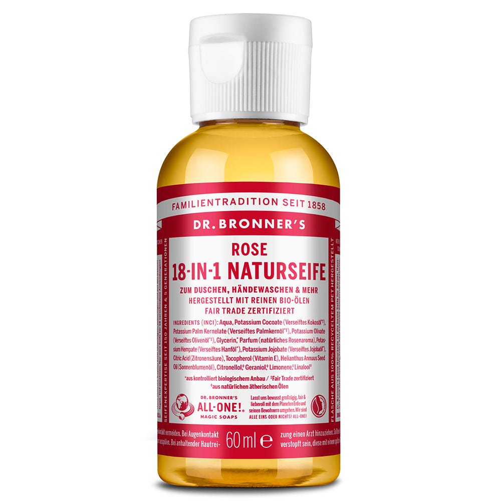 Dr. Bronner's 18-in-1 Naturseife Rose 60 ml