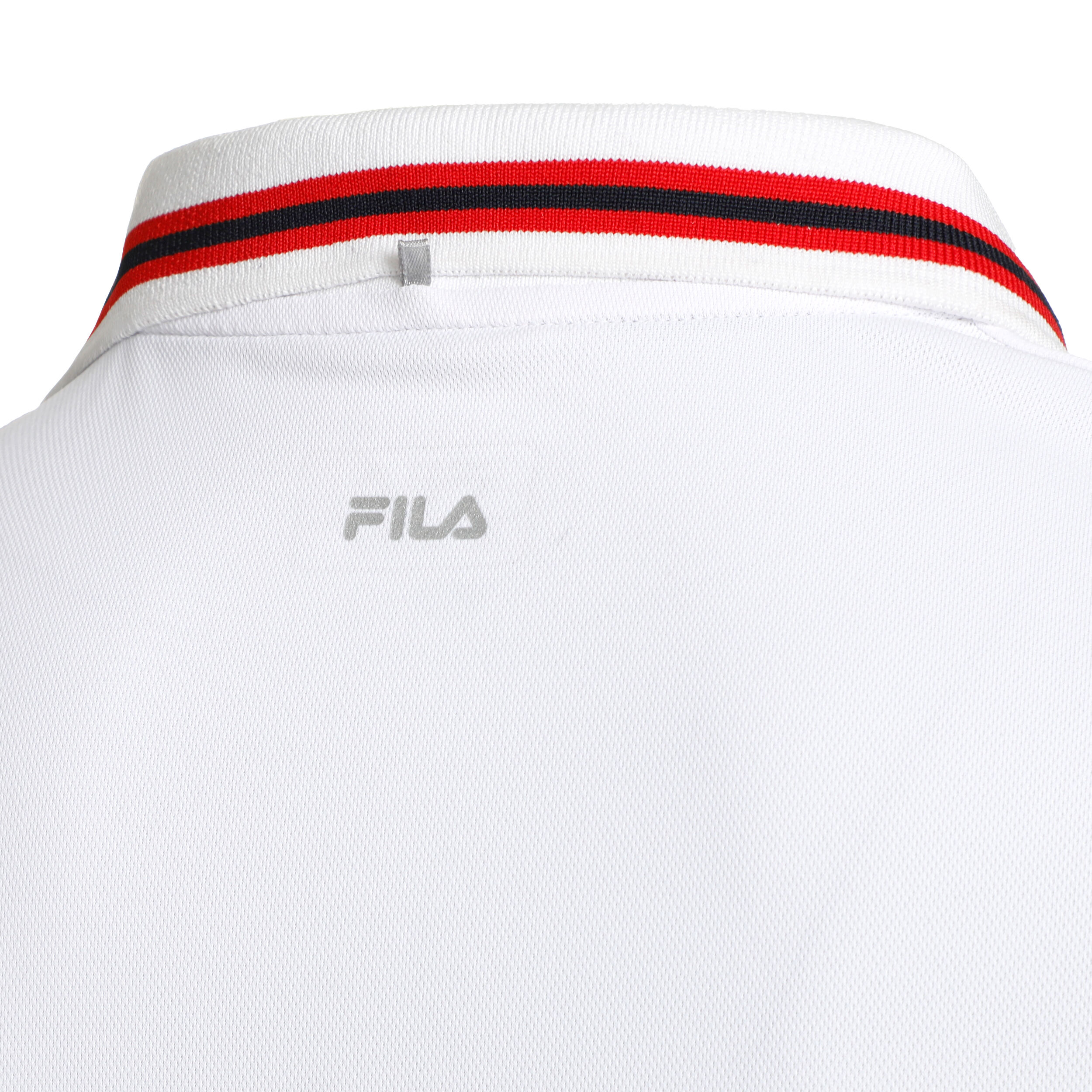 Core Button Piro Polo Herren - Weiß, Rot