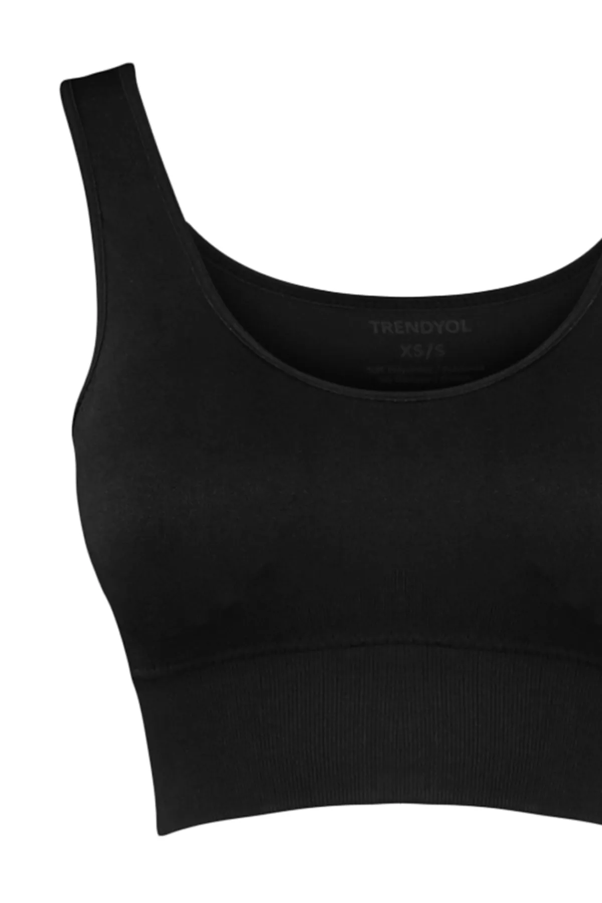 Trendyol Collection  Schwarzer nahtloser/nahtlos unterstützter/formender gestrickter Sport-BH TWOAW23SS00019