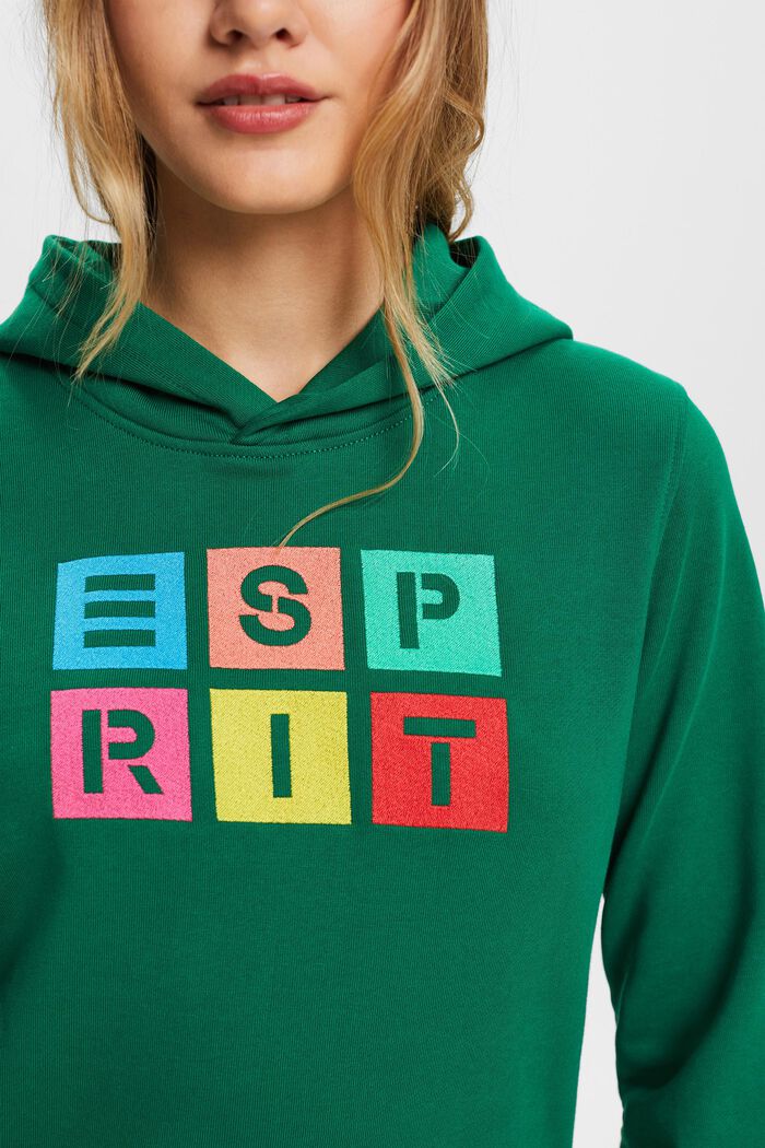 Hoodie aus Bio-Baumwolle mit Logostickerei