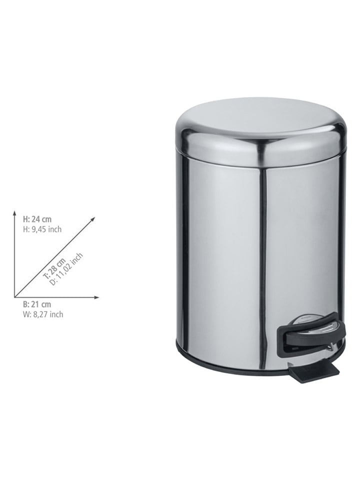 Wenko Treteimer ''Leman'' in Silber - 5 l günstig kaufen onesize