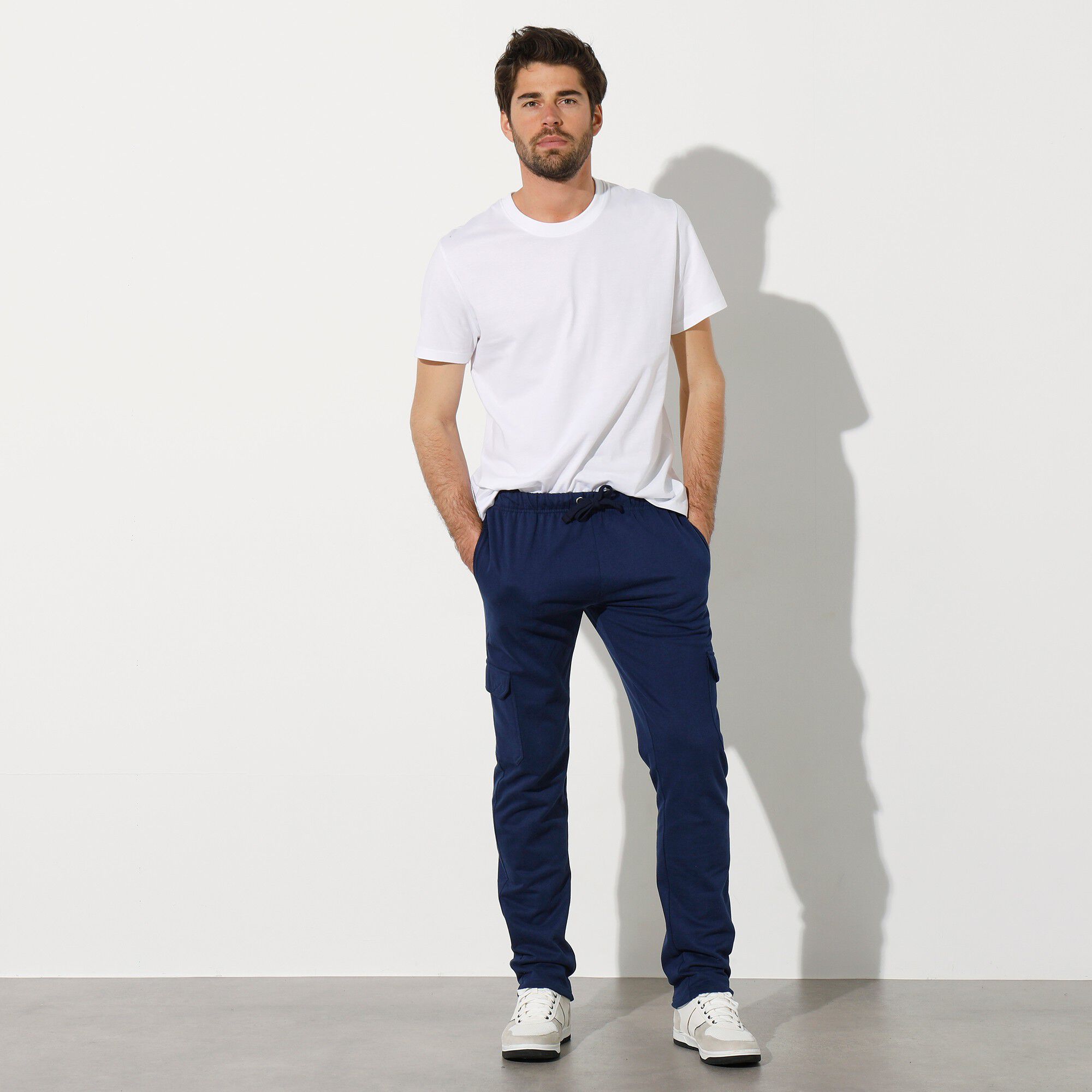 Pantalon molleton cargo bas droits