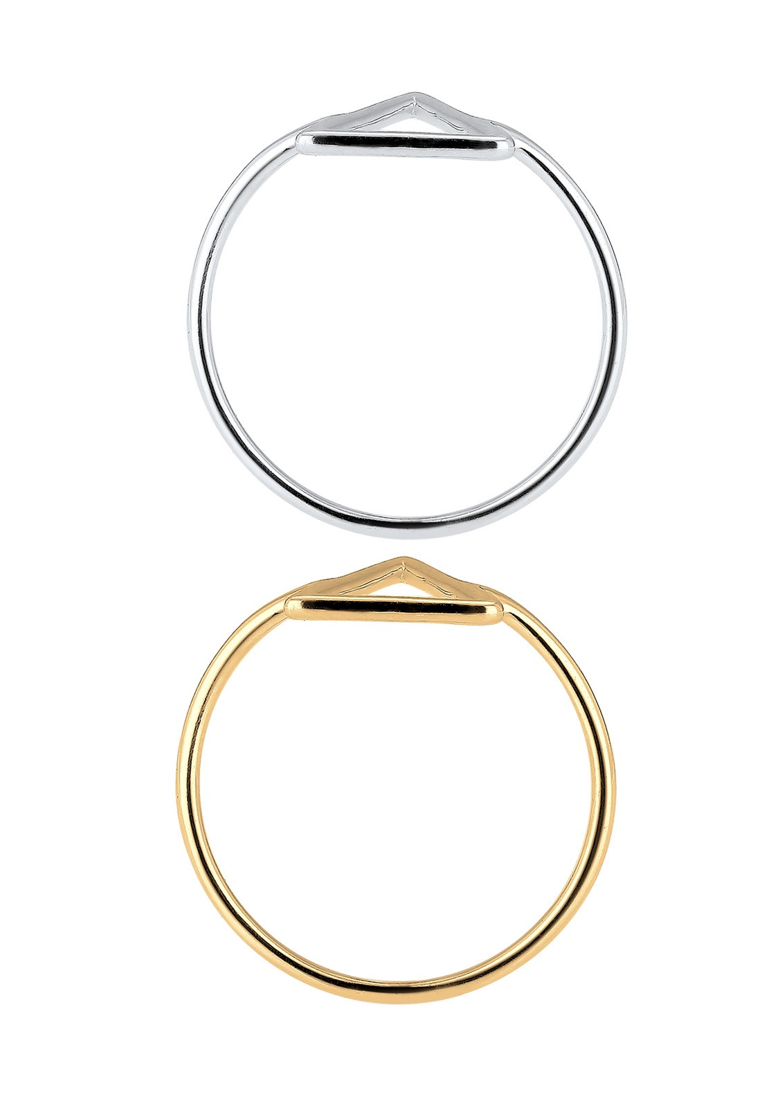 Elli ženski trokutasti geometrijski dvobojni set od 925 sterling srebra
