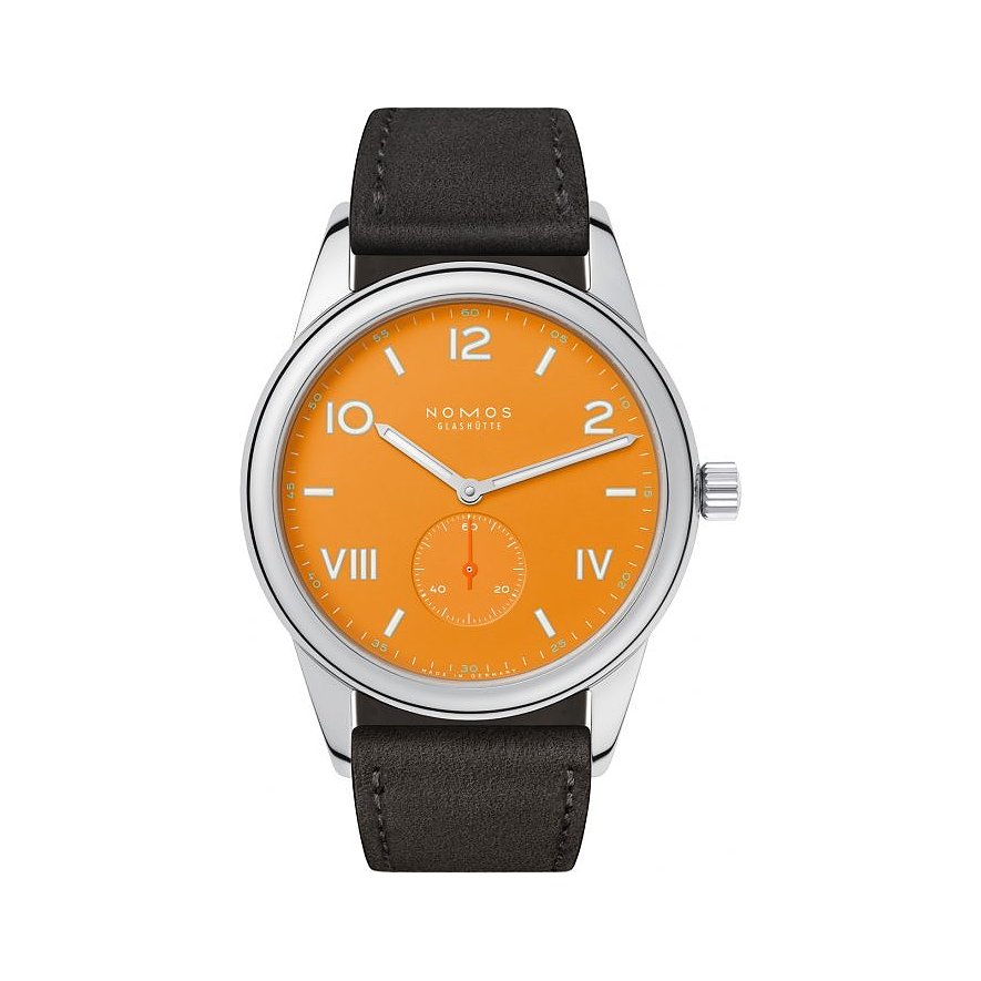 Nomos Glashütte Herrenuhr Club Campus 38 future orange