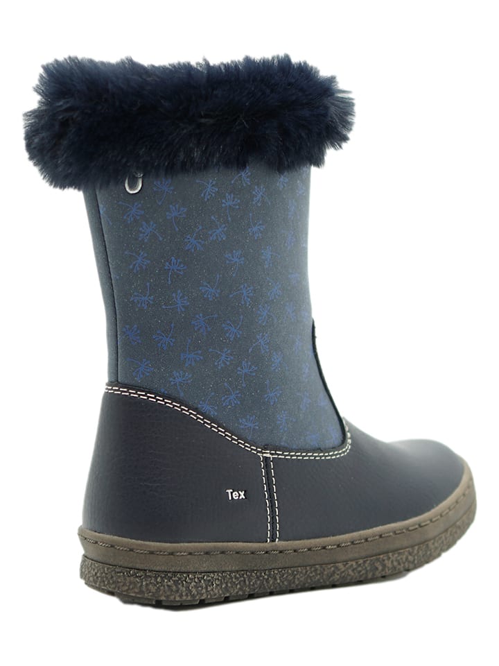 lamino Leder-Boots in Dunkelblau günstig kaufen